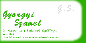 gyorgyi szamel business card